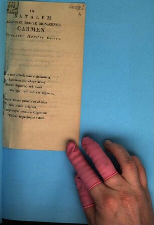 In natalem Academiae Regiae Monacensis carmen Friderici Rothii Equitis