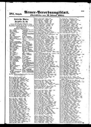 381.Ausgabe. Samstag, 27. Februar 1915