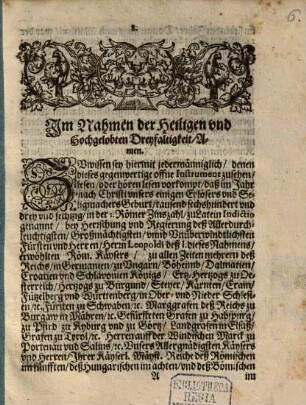 Relation An Die Römische Käyserliche Mayestätt, Von Deroselben Commissarien über die beschehene Achts-Erklärung der Statt Erfurt abgangen