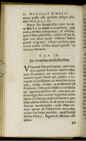 Cap. IX. De virtutibus intellectualibus.