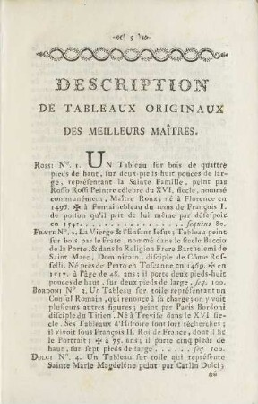 Description De Tableaux Originaux Des Meilleurs Maîtres.