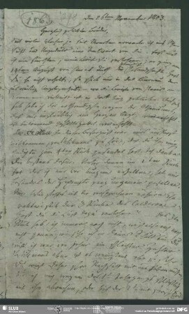 Eigenh. Brief von Friedrich von Schlegel an August Wilhelm von Schlegel, o.O., 26.11.1803