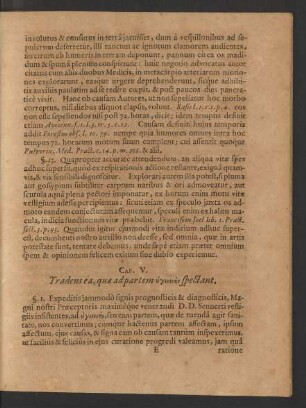 Cap. V. Tradens ea, quae ad partem ygieinēn spectant.