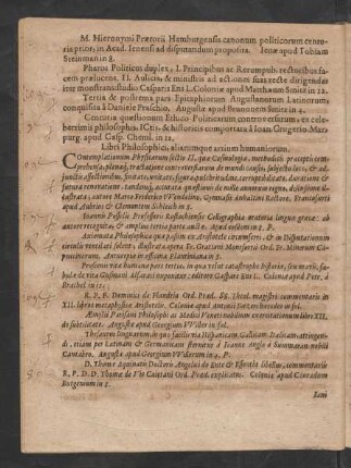 Libri Philosophici, aliarumque artium humaniorum.