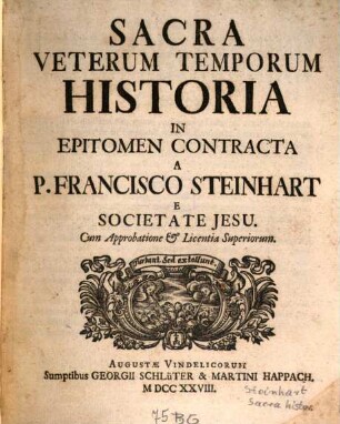 Sacra Veterum Temporum Historia