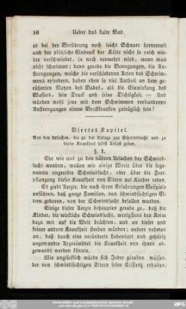Viertes Kapitel. Von den Ursachen, die zu der Anlage zur Schwindsucht und zu dieser Krankheit selbst Anlaß geben.