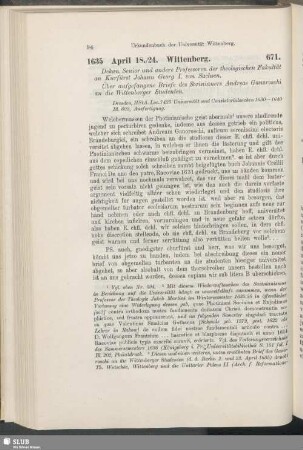 671. 1635, April 18/24. Wittenberg