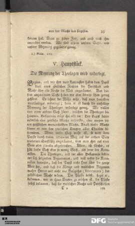 V. Hauptstück. Die Meynung der Theologen wird widerlegt.