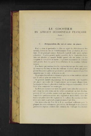 Le Cocotier En Afrique Occidentale Francaise.