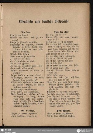Wendische und deutsche Gespräche