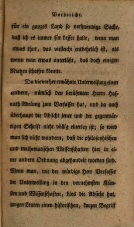 Unterweisung in den philosophischen und mathematischen Wissenschaften : für die obern Classen der Schulen und Gymnasien