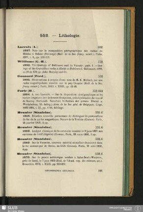 552. - Lithologie