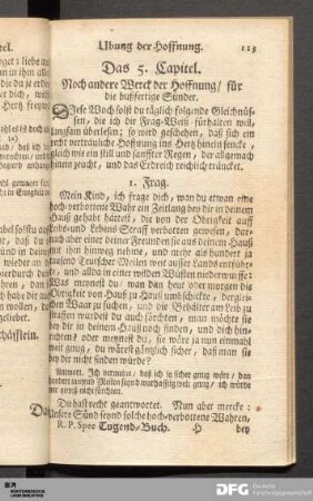 Das 5. Capitel. Noch andere Werck der Hoffnung / für die bußfertige Sünder.
