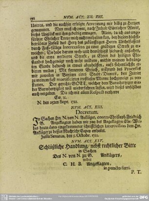 Num. Act. XIII. Decretum