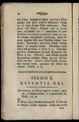 Sermo II. Essentia Dei.