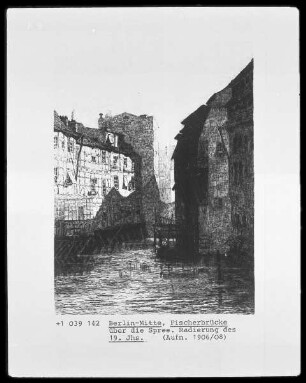 Berlin-Mitte, Fischerbrücke über die Spree