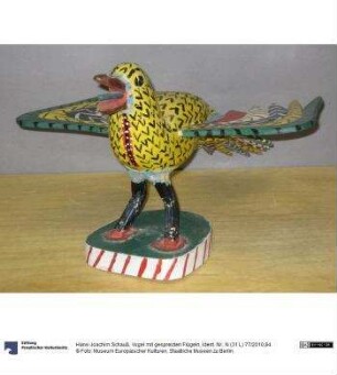 Vogel mit gespreizten Flügeln