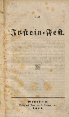 Das Itzstein-Fest