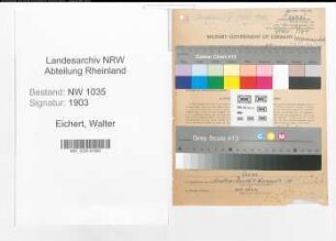 Entnazifizierung Walter Eichert , geb. 02.10.1889 (Vorarbeiter)