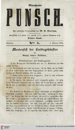 Nro. 5 (3. Februar 1850)