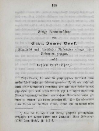 Einige Lebensumstände von Capt. James Cook ...