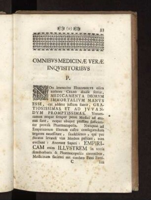 Omnibvs Medicinæ Veræ Inqvistoribvs