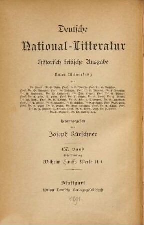 Wilhelm Hauffs Werke, 2,1. Mitteilungen aus den Memoiren des Satan. Phantasien im Bremer Ratskeller. Skizzen