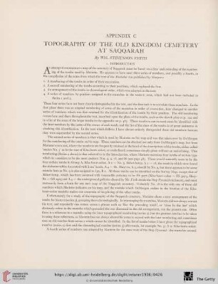 Appendix C: Topography of the Old Kingdom cemetery at Saqqarah