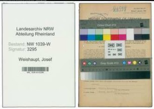 Entnazifizierung Josef Weishaupt , geb. 02.01.1920 ()