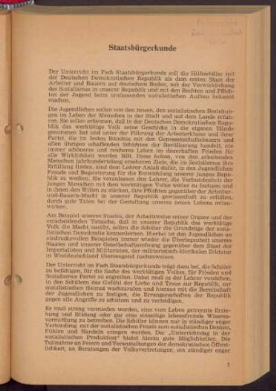 Staatsbürgerkunde