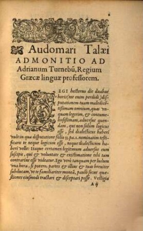 Admonitio ad Adrian Turnebum