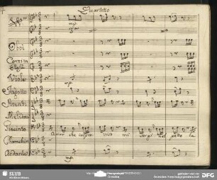 Quartetto: "Amor che improviso mi sorgi nel petto"