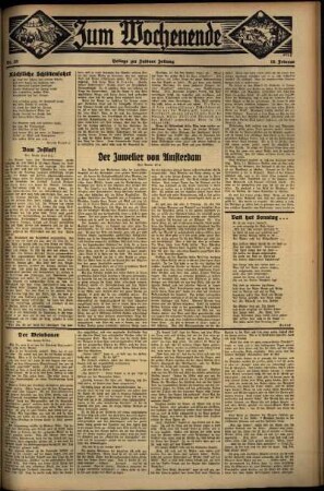 Zweite Ausgabe vom Sonntag, den 10. Februar 1935.