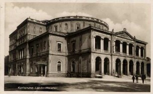 Postkartenalbum mit Motiven von Karlsruhe. "Karlsruhe. Landestheater". Hoftheater