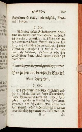 Das sieben und dreyßigste Capitel. Von Verzichten.