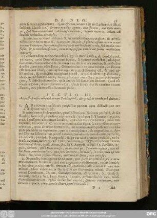 Sectio III. An possit à nobis aliquod nomen Deo imponi, & qualiter nominari debeat.