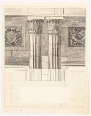 Neue Reichskanzlei, Berlin Innenräume: Wandaufriss, Details