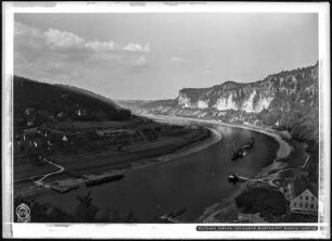 Rathen, Elbtal mit Bastei-Wände