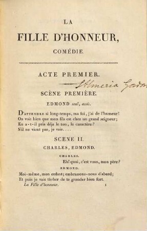 La fille d'honneur : comédie en 5 actes, en vers