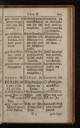 Caput III. De Rerum Circumstantiis.