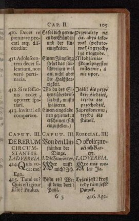 Caput III. De Rerum Circumstantiis.