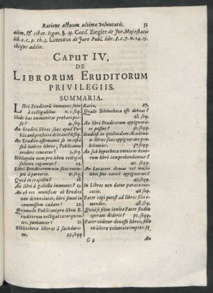 Caput IV. De Librorum Eruditorum Privilegiis.