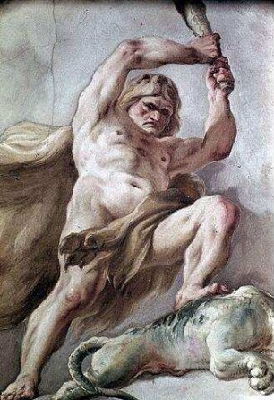 Pallas Athene als Triumph der göttlichen Weisheit, Sieg über die Mächte der Finsternis