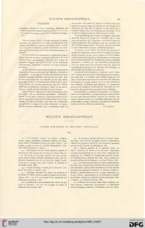Bulletin bibliographique: livres nouveaux et éditions nouvelles