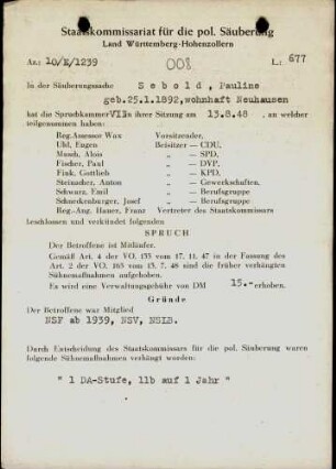 Sebold, Pauline