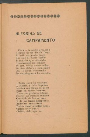 Alegrías de Campamento