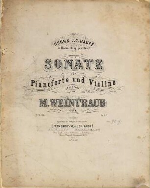 Sonate für Pianoforte und Violine : Op. 9