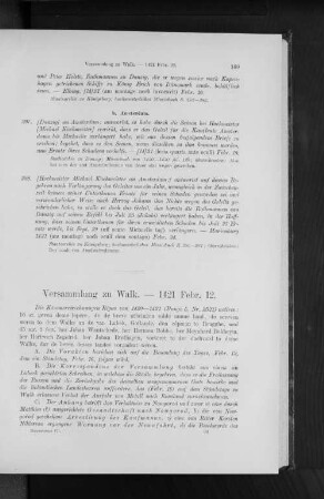 Versammlung zu Walk. - 1421 Febr. 12.