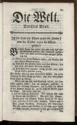 Drittes Blat.