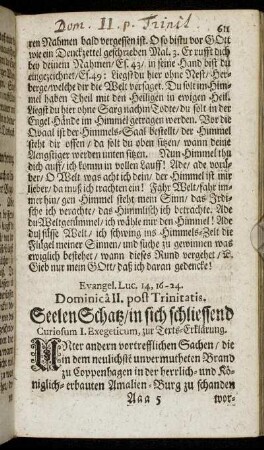 Evangel. Luc. 14, 16-24. Dominica II. post Trinitatis.